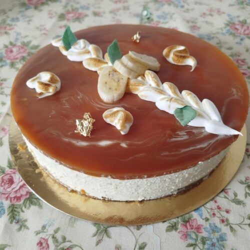 cheesecake banane caramel 10 à 16 parts