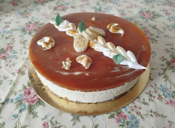 cheesecake banane caramel 10 à 16 parts