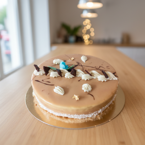 Entremet Banane & Caramel – 10 à 18 parts