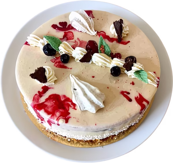 Entremet Passion & Fruits Rouges – 10 à 18 parts