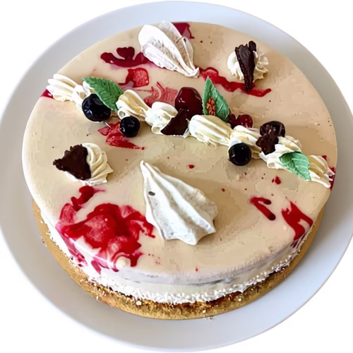 Entremet Chocolat Blanc & Fruits Rouges – 10 à 18 parts