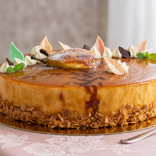 Entremet Poire & Caramel – 10 à 18 parts