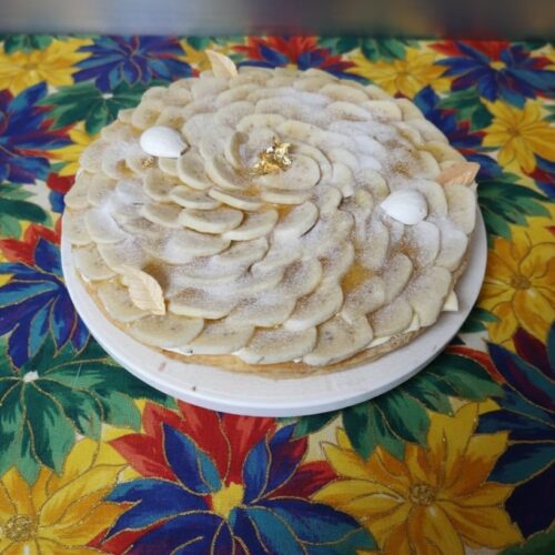 Tarte Banane Crème Diplomate – 10 parts